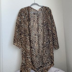Cheetah print kimono